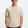 T-shirt med ton-i-ton-logotyp i stretchbomull