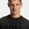 T-shirt med ton-i-ton-logotyp i stretchbomull
