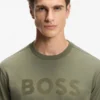 T-shirt med ton-i-ton-logotyp i stretchbomull