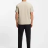 T-shirt med ton-i-ton-logotyp i stretchbomull