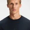 T-shirt med ton-i-ton-mönster i interlockbomull T-shirt med ton-i-ton-mönster i interlockbomull