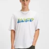 T-shirt med tryck i bomullsfrotté