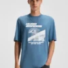 T-shirt med tryck i bomullsfrotté