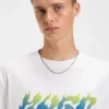 T-shirt med tryck i bomullsfrotté