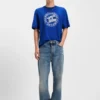 T-shirt med tryck i bomullsfrotté