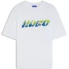 T-shirt med tryck i bomullsfrotté