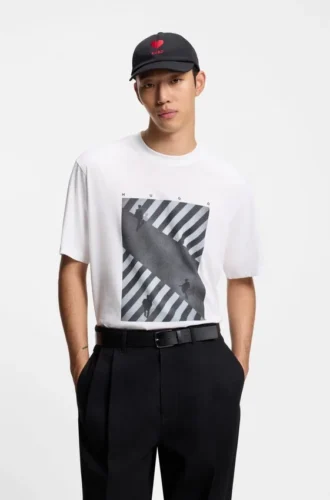 T-shirt med tryck i bomullsjersey