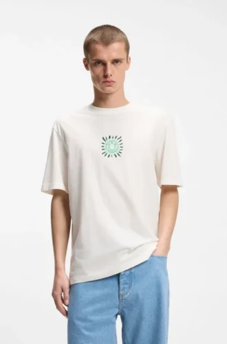 T-shirt med tryck i bomullsjersey