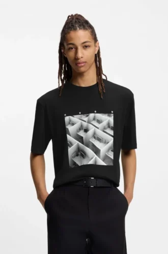 T-shirt med tryck i bomullsjersey