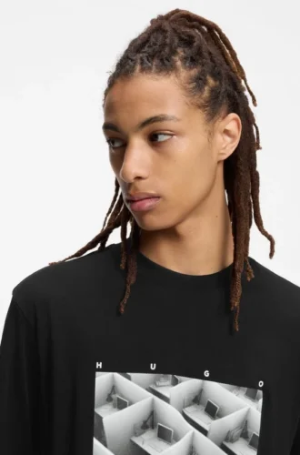 T-shirt med tryck i bomullsjersey