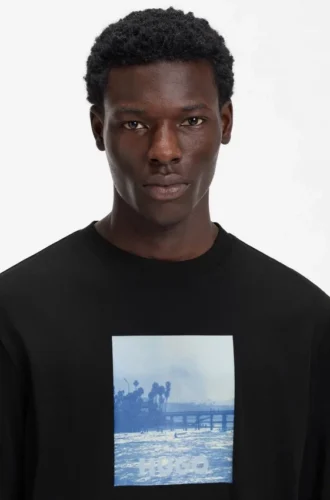 T-shirt med tryck i bomullsjersey