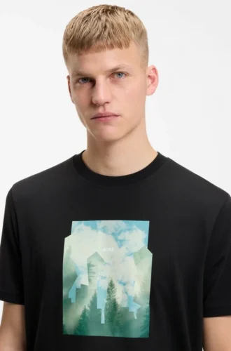 T-shirt med tryck i bomullsjersey