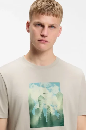 T-shirt med tryck i bomullsjersey