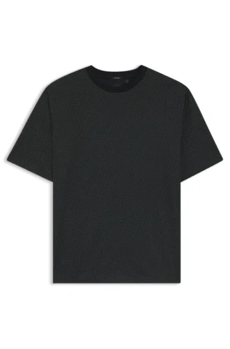 T-shirt med tryckt monogram i merceriserad bomull