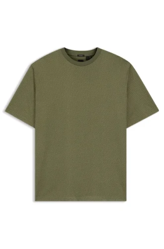 T-shirt med tryckt monogram i merceriserad bomull