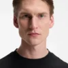 T-shirt med vertikala ränder i merceriserad bomull