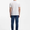 T-shirt med vertikala ränder i merceriserad bomull T-shirt med vertikala ränder i merceriserad bomull