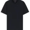 T-shirt med vertikala ränder i merceriserad bomull T-shirt med vertikala ränder i merceriserad bomull
