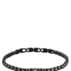 Tennisarmband med kedja och svarta kristaller Tennisarmband med kedja och svarta kristaller