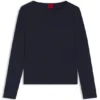 Topp i stretchjersey med tryckt logotyp