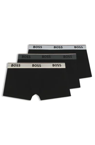 Tre-pack boxershorts med logotyp i midjan i stretchbomull
