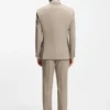 Tredelad slim fit-kostym i mönstrad stretchull Tredelad slim fit-kostym i mönstrad stretchull