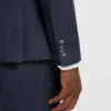 Tredelad slim fit-kostym i mönstrad stretchull