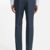 Tredelad slim fit-kostym i mönstrad stretchull