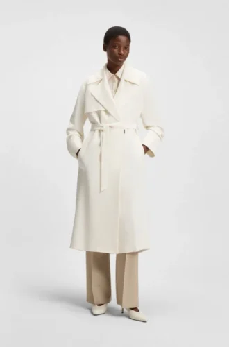 Trenchcoat med tygbälte