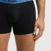 Trepack boxershorts med logotyp i midjan