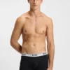 Trepack boxershorts med logotyp i midjan