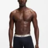 Trepack boxershorts med logotyp i midjan