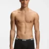Trepack boxershorts med logotyp i midjan