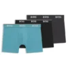 Trepack boxershorts med logotyp i midjan i stretchbomull