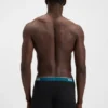 Trepack boxershorts med logotyp i midjan i stretchbomull