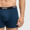 Trepack boxershorts med logotyp i midjan i stretchbomull