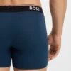 Trepack boxershorts med logotyp i midjan i stretchbomull