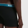 Trepack boxershorts med logotyp i midjan i stretchbomull
