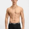 Trepack boxershorts med logotyp i midjan i stretchbomull