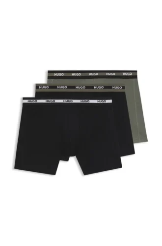 Trepack med boxershorts i stretchbomull