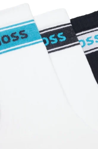 Trepack med korta strumpor med logodetaljer