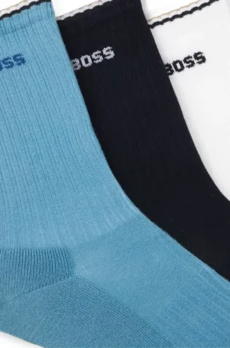Trepack med korta strumpor med logodetaljer
