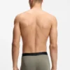 Trepack med stretchiga bomullskalsonger med logotyper