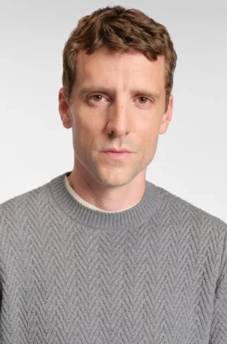 Tröja med fiskbensmönster i nyull
