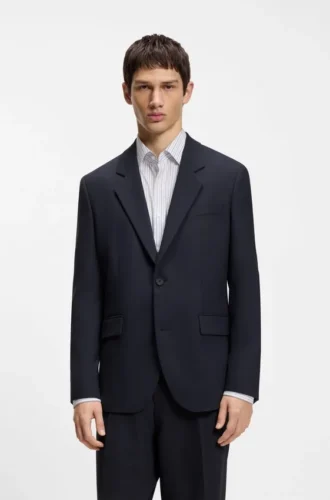 Tvådelad kostym i modern passform i stretchig twill
