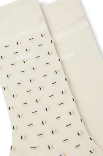 Tvåpack med bomullsblandade strumpor i normal längd
