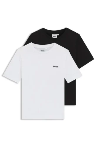 Tvåpack slim fit-T-shirts i bomull för barn