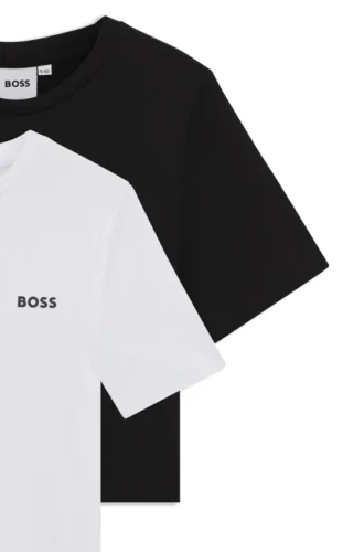 Tvåpack slim fit-T-shirts i bomull för barn