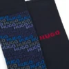 Tvåpack strumpor med logodetaljer i normal längd