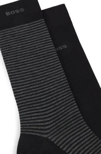 Tvåpack strumpor med logodetaljer i normal längd